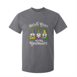 Mardi Gras With My Gnomies Funny Gnomes Squad T Shirt For Kid TS09 Charcoal Print Your Wear