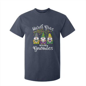 Mardi Gras With My Gnomies Funny Gnomes Squad T Shirt For Kid TS09 Navy Print Your Wear