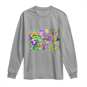 Happy Mardi Gras Y'all Cute Gnome Fat Tuesday Long Sleeve Shirt TS09 Sport Gray Print Your Wear