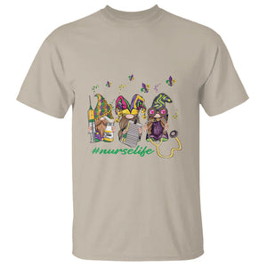 Mardi Gras T Shirt Jester Gnomes Nurse RN ICU NICU ER Scrub TS09 Sand Printyourwear