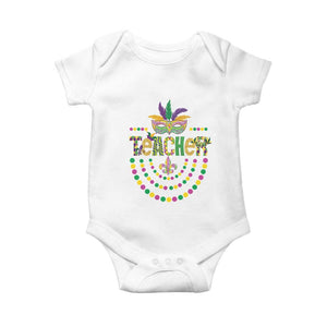 Mardi Gras Teacher Fat Tuesday New Orleans Baby Onesie TS09 White Print Your Wear