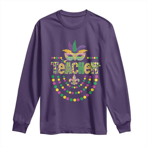 Mardi Gras Teacher Fat Tuesday New Orleans Long Sleeve Shirt TS09 Purple Print Your Wear