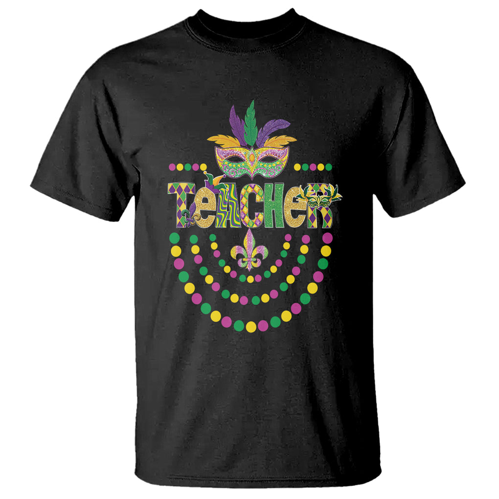 Mardi Gras Teacher Fat Tuesday New Orleans T Shirt TS09 Black Printyourwear