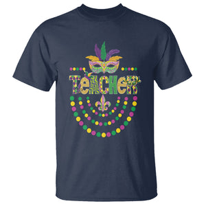 Mardi Gras Teacher Fat Tuesday New Orleans T Shirt TS09 Navy Printyourwear