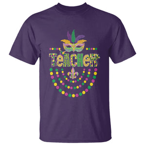 Mardi Gras Teacher Fat Tuesday New Orleans T Shirt TS09 Purple Printyourwear