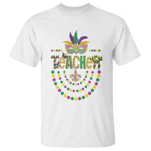 Mardi Gras Teacher Fat Tuesday New Orleans T Shirt TS09 White Printyourwear