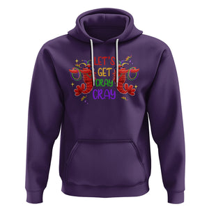 Mardi Gras Hoodie Lets Get Cray Cray Dabbing Crawfish TS09 Purple Printyourwear
