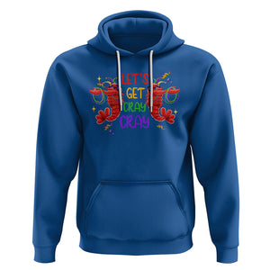 Mardi Gras Hoodie Lets Get Cray Cray Dabbing Crawfish TS09 Royal Blue Printyourwear
