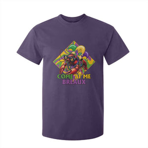 Funny Mardi Gras T Shirt For Kid Come At Me Breaux Crawfish Beads TS09 Purple Print Your Wear