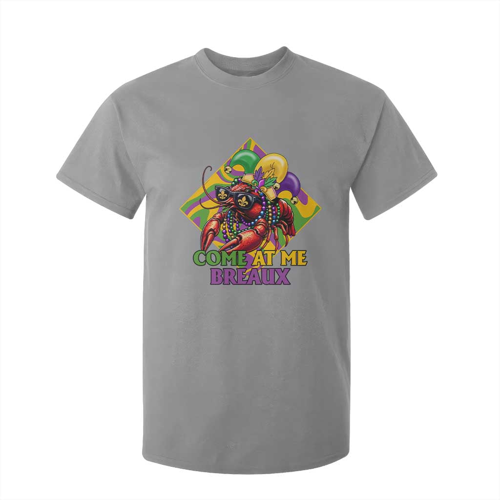Funny Mardi Gras T Shirt For Kid Come At Me Breaux Crawfish Beads TS09 Sport Gray Print Your Wear