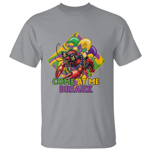 Mardi Gras T Shirt Come At Me Breaux Funny Crawfish Beads TS09 Sport Gray Printyourwear