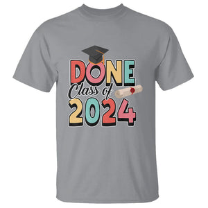 Graduation T Shirt Done Class Of 2024 TS09 Sport Gray Print Your Wear