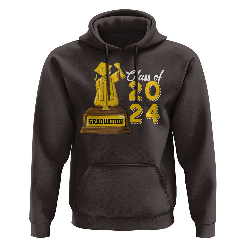 Graduation Hoodie Done Class Of 2024 Bachelors Degree TS09 Dark Chocolate Print Your Wear
