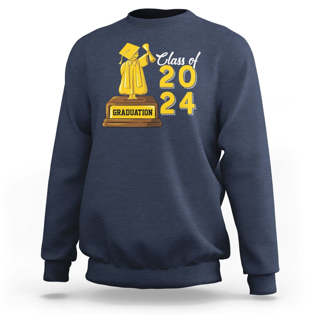 Graduation Sweatshirt Done Class Of 2024 Bachelors Degree TS09 Navy Print Your Wear