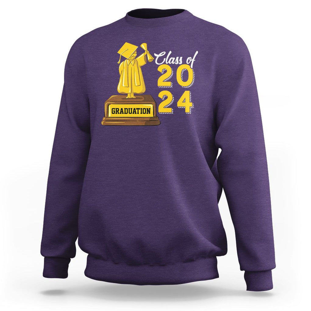 Graduation Sweatshirt Done Class Of 2024 Bachelors Degree TS09 Purple Print Your Wear