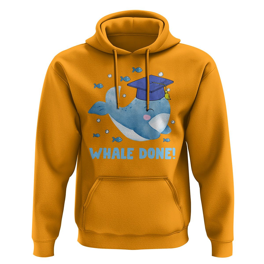 Graduation Hoodie Whale Done Congratulation Graduated Graduating TS09 Gold Print Your Wear