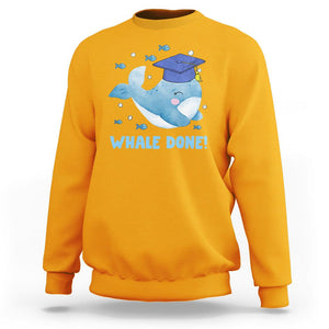 Graduation Sweatshirt Whale Done Congratulation Graduated Graduating TS09 Gold Print Your Wear