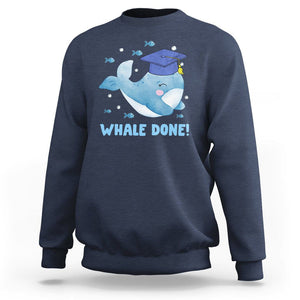 Graduation Sweatshirt Whale Done Congratulation Graduated Graduating TS09 Navy Print Your Wear