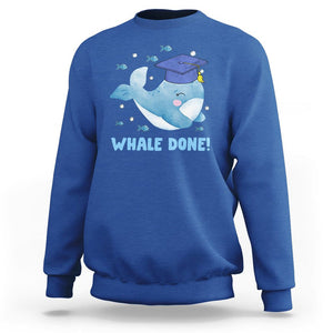 Graduation Sweatshirt Whale Done Congratulation Graduated Graduating TS09 Royal Blue Print Your Wear