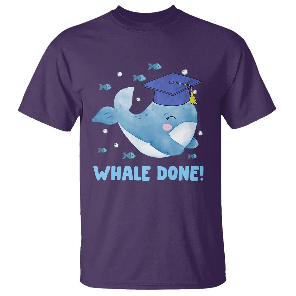 Graduation T Shirt Whale Done Congratulation Graduated Graduating TS09 Purple Print Your Wear