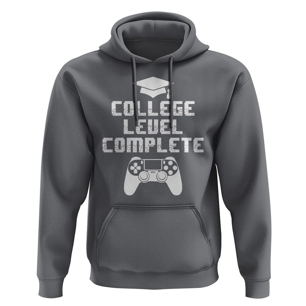 Graduation Gamer Hoodie College Level Complete Video Game Player Lover TS09 Charcoal Print Your Wear