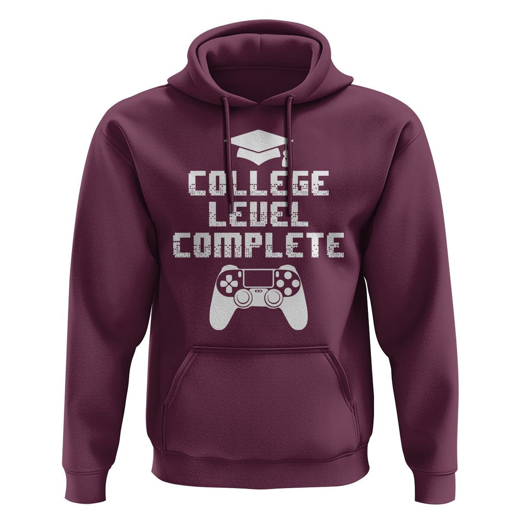 Graduation Gamer Hoodie College Level Complete Video Game Player Lover TS09 Maroon Print Your Wear