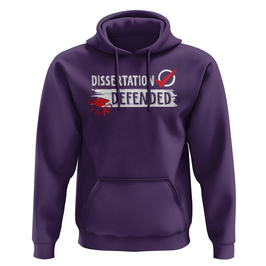 Ph.D. Graduation Hoodie Dissertation Defended PhD Graduate TS09 Purple Print Your Wear