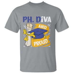 Ph.D. Graduation T Shirt Ph.Diva And Proud TS09 Sport Gray Print Your Wear