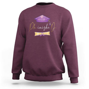 Phinished Ph.D Graduation Sweatshirt TS09 Maroon Print Your Wear