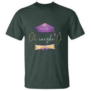 Phinished Ph.D Graduation T Shirt TS09 Dark Forest Green Print Your Wear