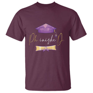 Phinished Ph.D Graduation T Shirt TS09 Maroon Print Your Wear