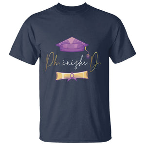 Phinished Ph.D Graduation T Shirt TS09 Navy Print Your Wear