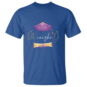 Phinished Ph.D Graduation T Shirt TS09 Royal Blue Print Your Wear