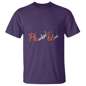 Ph.D. Graduation T Shirt Phucking Done PhD TS09 Purple Print Your Wear