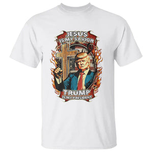 Donald Trump Supporter T Shirt Jesus Is My Savior Trump Is My President TS09 White Print Your Wear