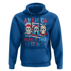 Funny 4th Of July Hoodie America Killing IT Since 1776 Horror TS09 Royal Blue Print Your Wear