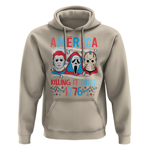 Funny 4th Of July Hoodie America Killing IT Since 1776 Horror TS09 Sand Print Your Wear