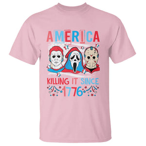 Funny 4th Of July T Shirt America Killing IT Since 1776 Horror TS09 Light Pink Print Your Wear