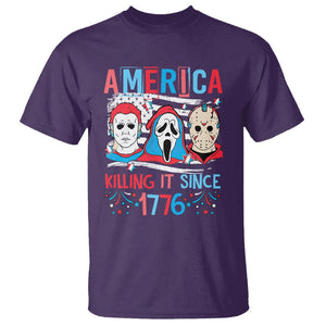 Funny 4th Of July T Shirt America Killing IT Since 1776 Horror TS09 Purple Print Your Wear