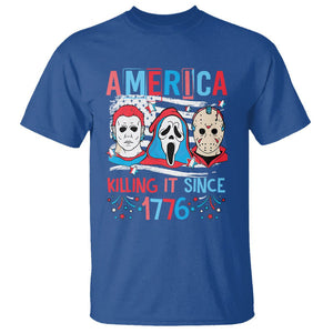 Funny 4th Of July T Shirt America Killing IT Since 1776 Horror TS09 Royal Blue Print Your Wear