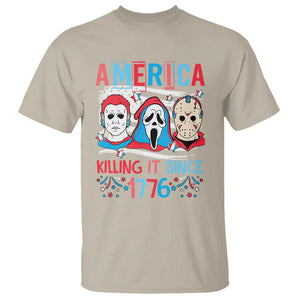 Funny 4th Of July T Shirt America Killing IT Since 1776 Horror TS09 Sand Print Your Wear