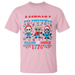 Funny 4th Of July T Shirt America Killing IT Since 1776 Horror TS09 Light Pink Print Your Wear