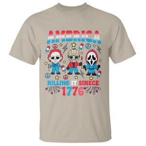 Funny 4th Of July T Shirt America Killing IT Since 1776 Horror TS09 Sand Print Your Wear