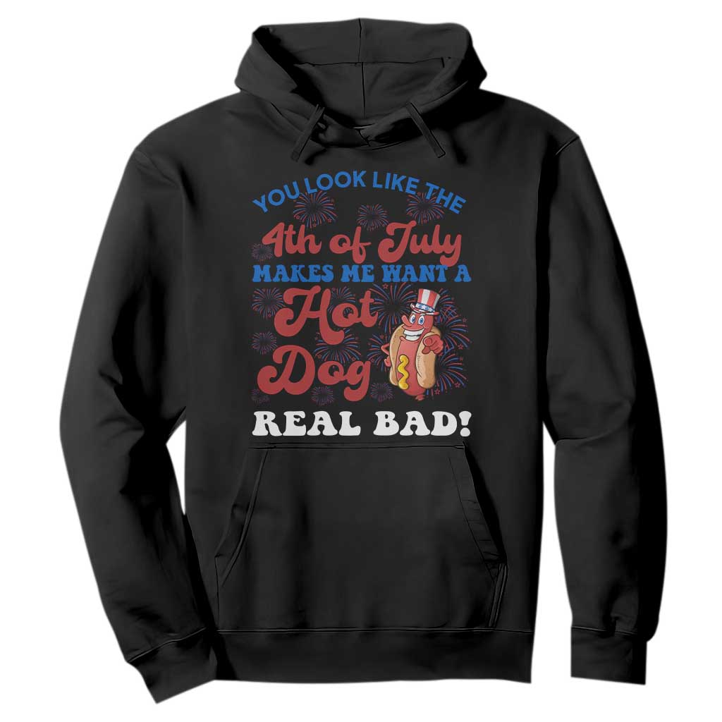You Look Like The 4th Of July Funny Hot Dog Hoodie TS09 Black Print Your Wear
