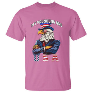 Funny 4th Of July T Shirt My Pronouns USA Eagle American TS09 Azalea Print Your Wear