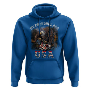 Funny 4th Of July Hoodie My Pronouns USA Eagle American TS09 Royal Blue Print Your Wear