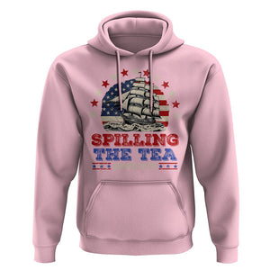 Funny 4th Of July Hoodie Spilling The Tea Since 1773 TS09 Light Pink Print Your Wear