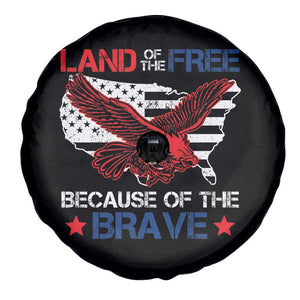 American Patriotic Spare Tire Cover Land Of The Free Because Of The Brave TS09 Print Your Wear