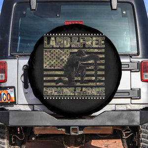 American Patriotic Spare Tire Cover Land Of The Free Because Of The Brave TS09 No hole Black Print Your Wear