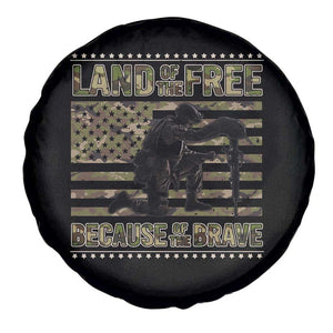 American Patriotic Spare Tire Cover Land Of The Free Because Of The Brave TS09 Print Your Wear